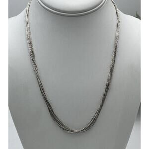 Vintage Liquid Sterling Silver Five MultiStrand Southwestern Rising Sun Necklace